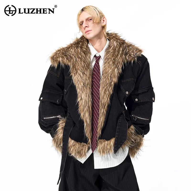 Winter Clothing Uae - LUZHEN Mode Personalisierte Faux Pelz Spleißen