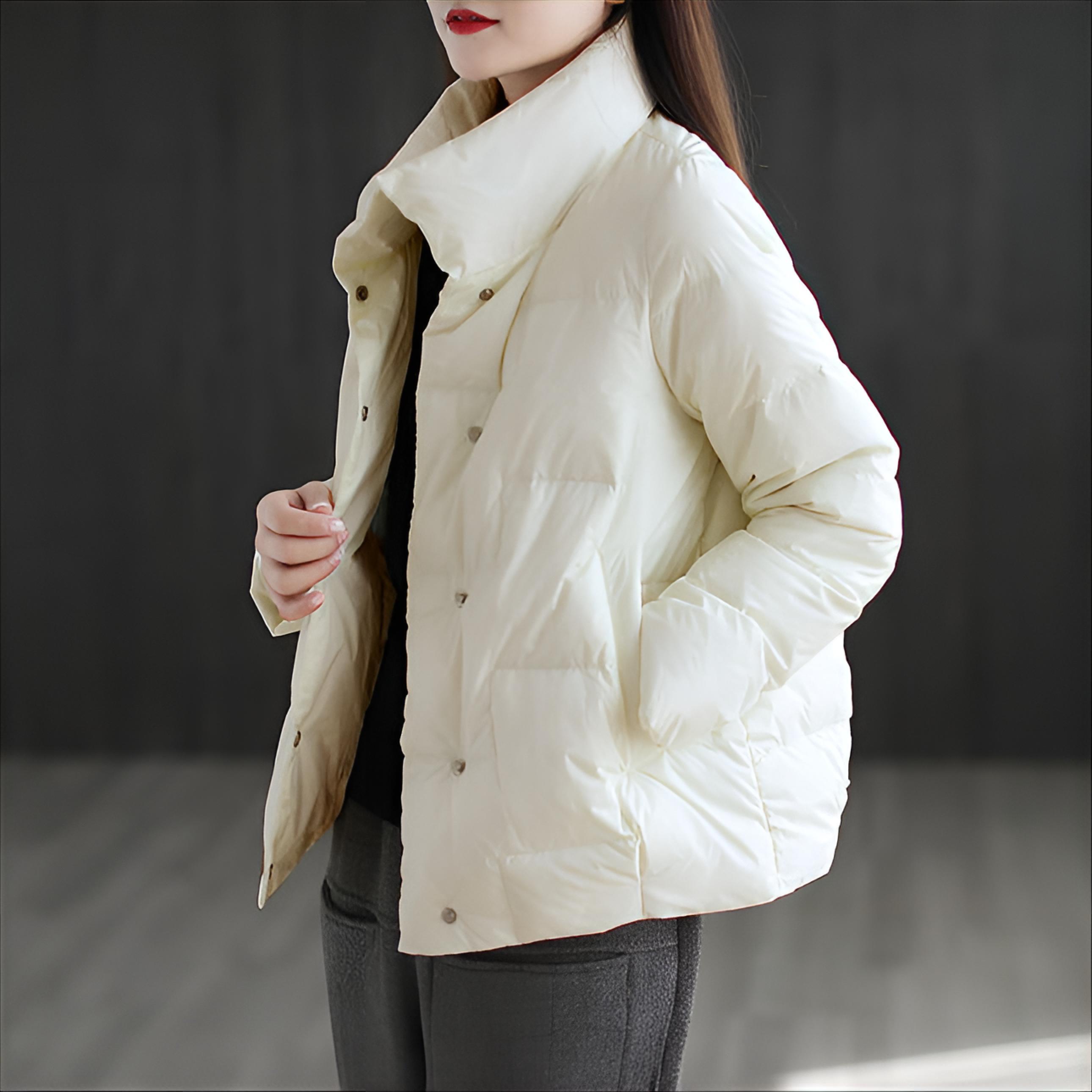 Winter Clothing Essentials For Women - Damen-Pufferparkas: Bequeme, leichte Sherpa-Doppeljacken für den