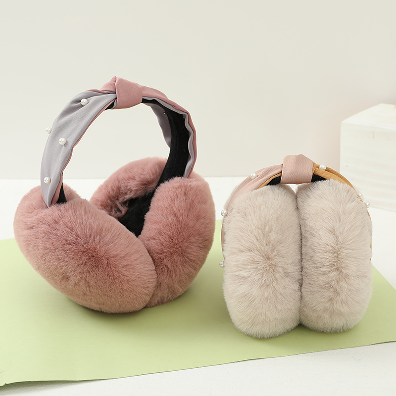 Winter Clothing Earmuffs - Anjj Neue Inlay Peral Ohrenschützer Mode