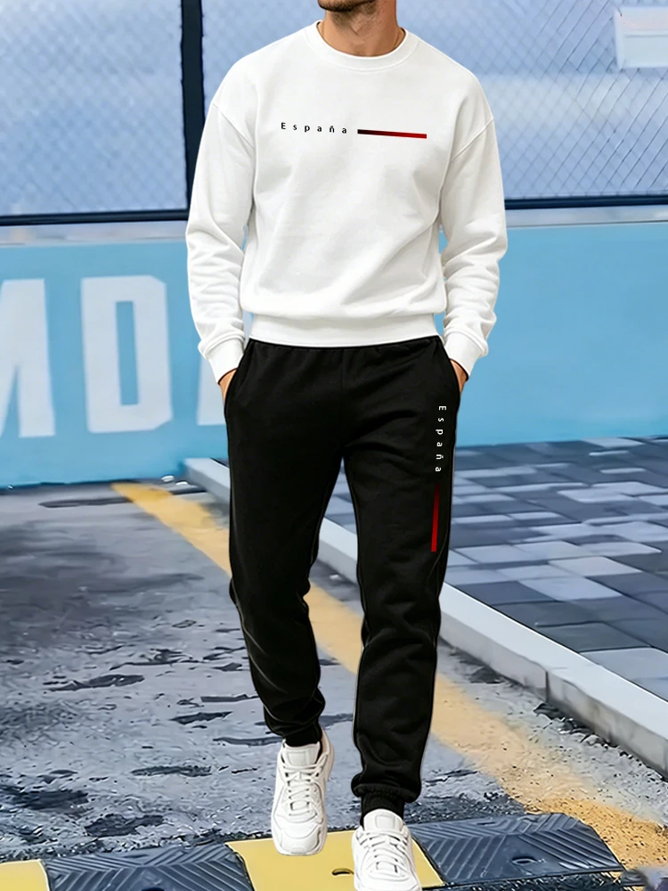 Winter Clothing Usa - Bestseller Trainingsanzug Herren Casual O-Ausschnitt Pullover