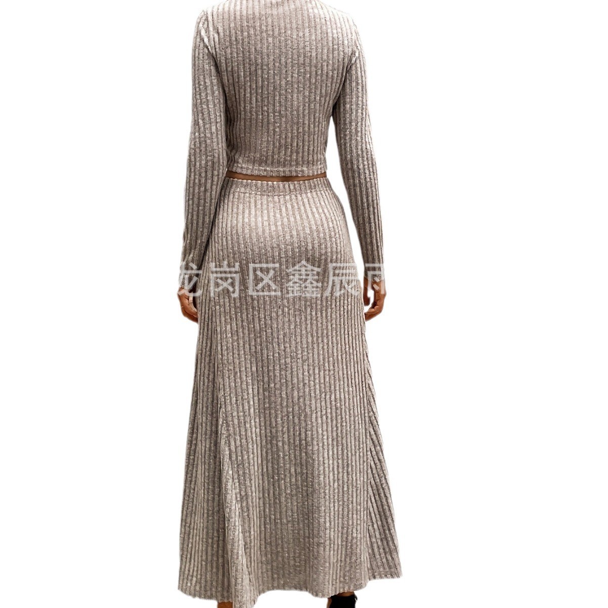 Winter Clothing Usa - Winter Damenkleidung 2-teiliges Set Schlanker Langarm-Strickanzug
