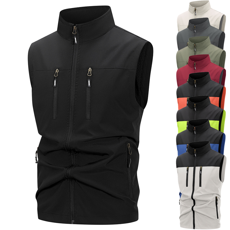 Winter Clothing Uae - Leichte Softshell-Weste für Herren mit Reißverschlusstaschen,