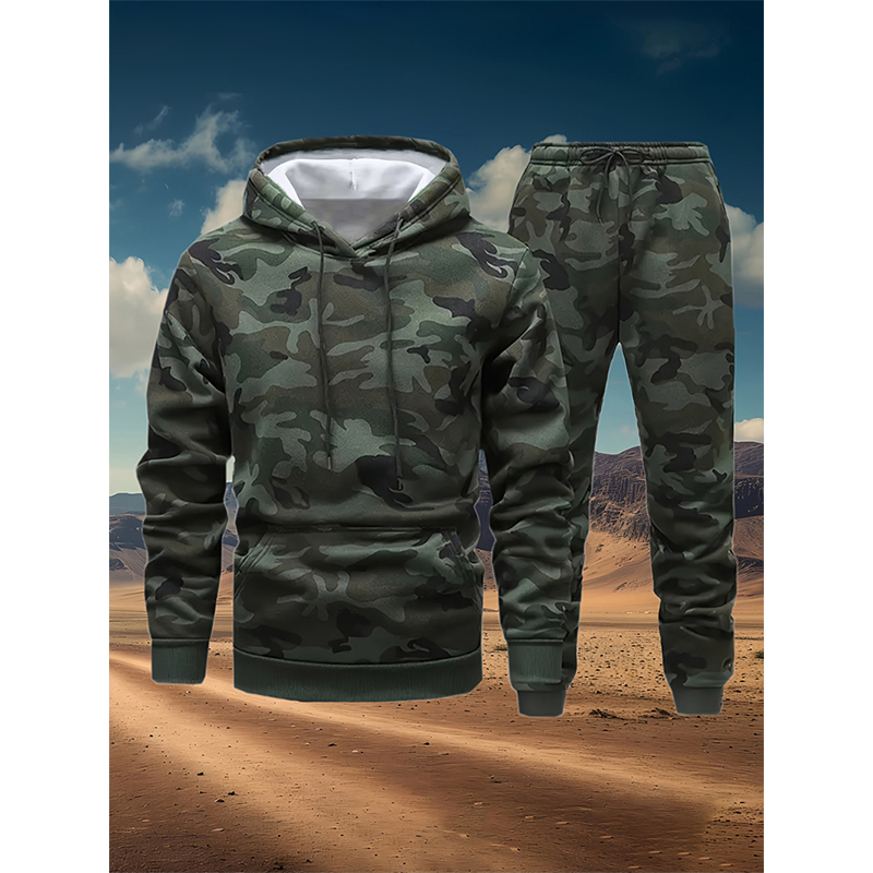 Winter Clothing Usa - Herbst Tarnmuster 3D-Druck Hoodies Hosen Sets