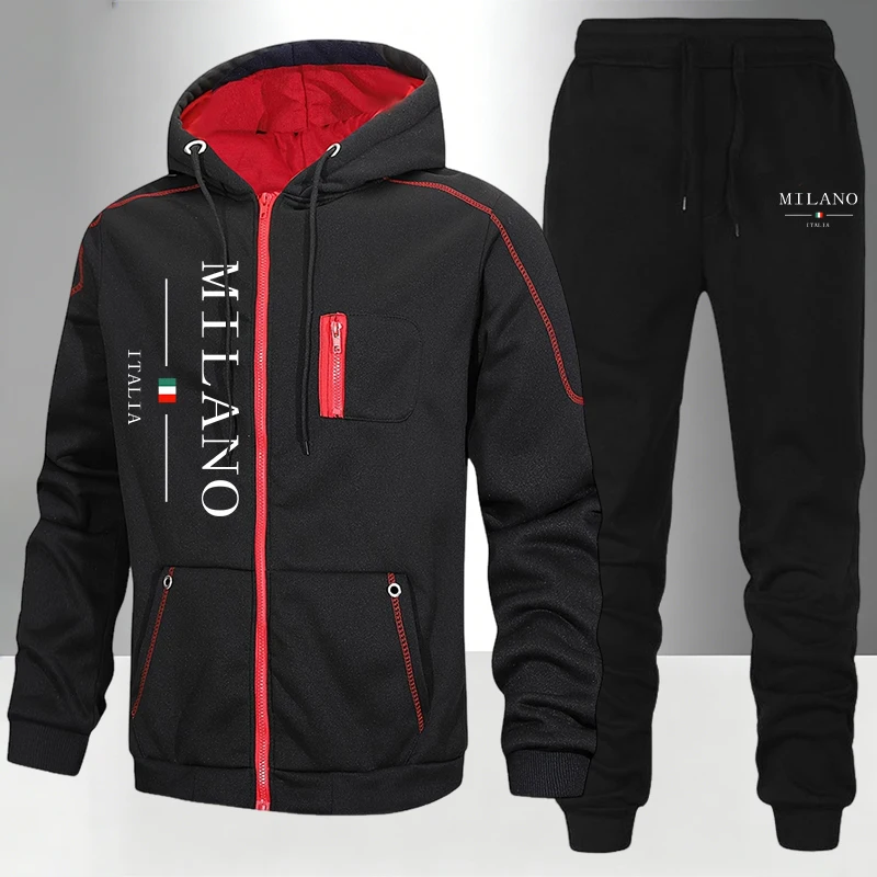 Winter Clothing Uae - Italienische Mode Herren-Set/Mantel/Hose Herbst Winter Täglicher