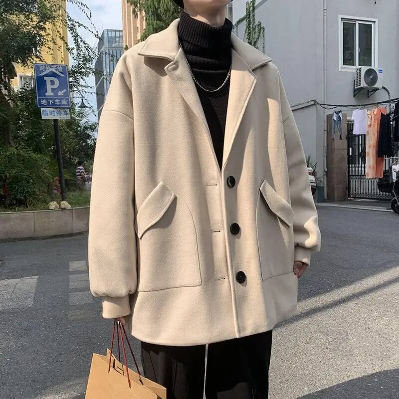Koreanische Einfarbige Wollmän – Winter Clothing Taiwan Bewertung und Preis