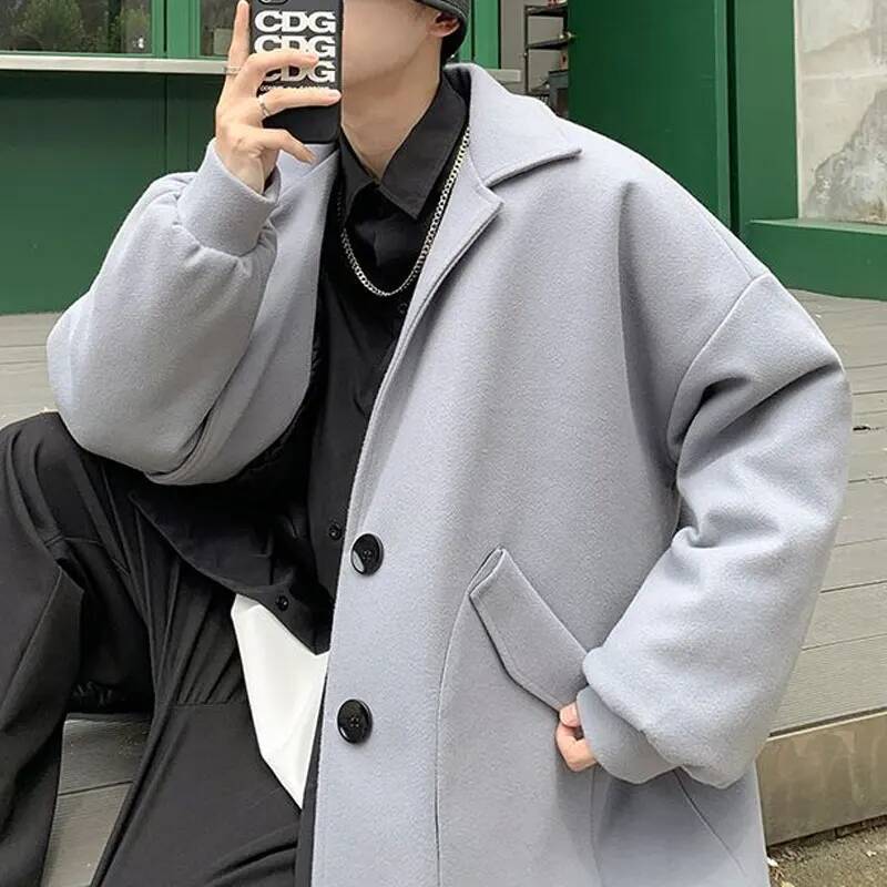 Koreanische Einfarbige Wollmän – Winter Clothing Taiwan Bewertung und Preis