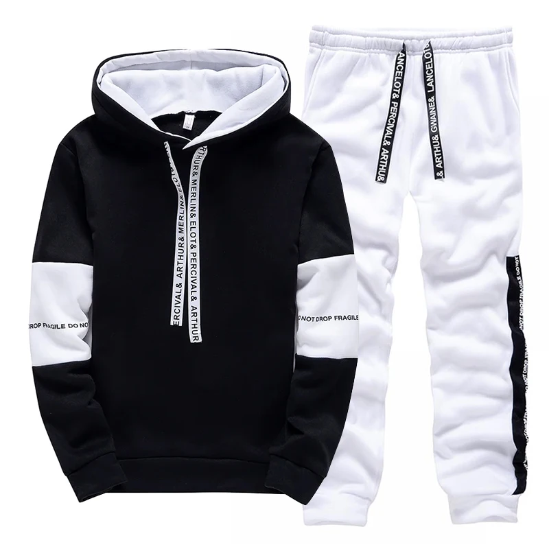 Schwarz-Weißer Herren-Training – Winter Clothing Usa Bewertung und Preis