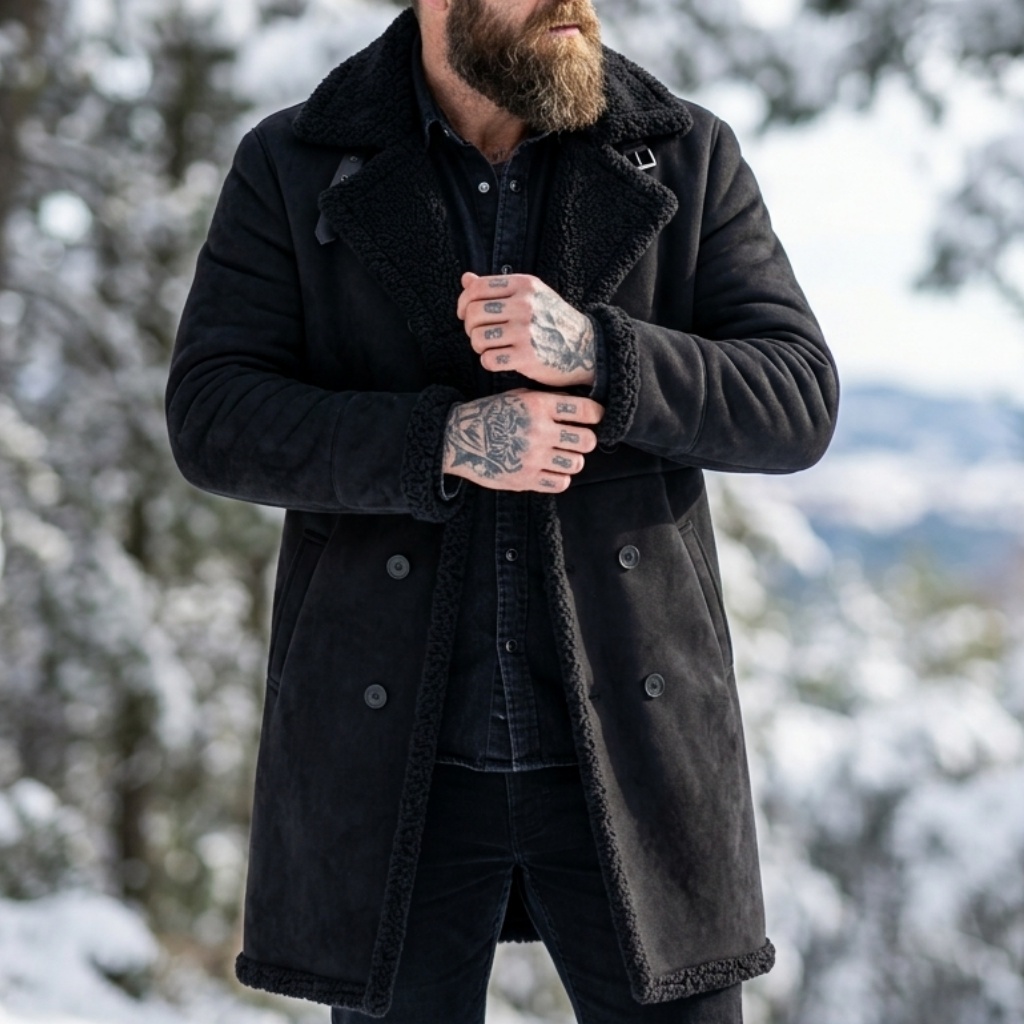 Herren Kunstwildleder Pelzgefü – Winter Clothing Uae Bewertung und Preis