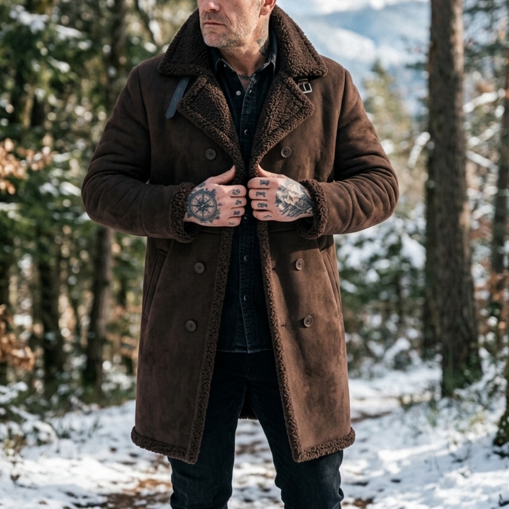 Herren Kunstwildleder Pelzgefü – Winter Clothing Uae Bewertung und Preis